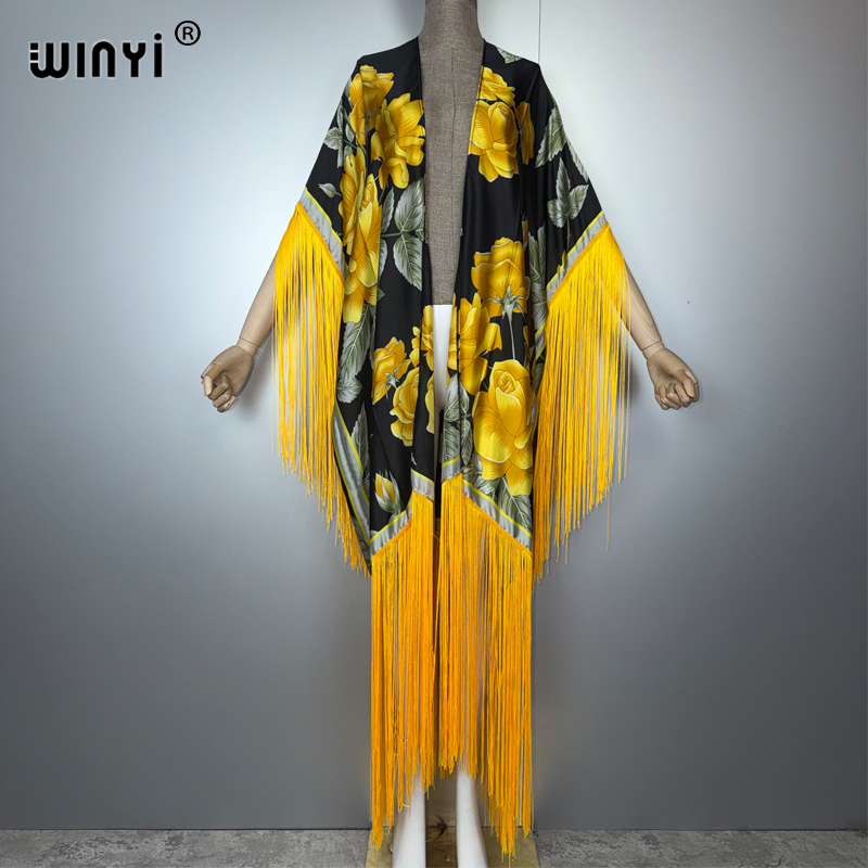 Cover Up Kaftan - WINYI Afrika kimono cover-up motif Bohemia