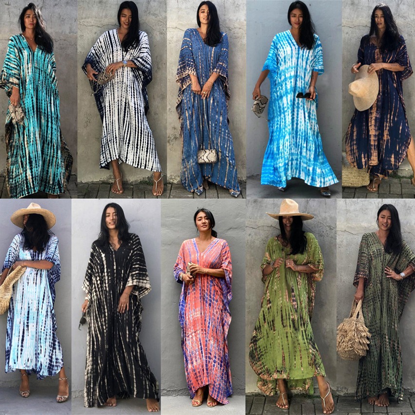 Cover Up Kaftan - Pakaian Pantai Wanita Ukuran Besar, Kaftan
