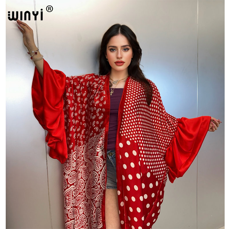 Cover Up Kaftan - Gaun Kimono Musim Panas WINYI, Pakaian