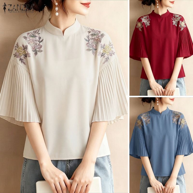 Romper Floral Print - ZANZEA Blus Motif Bunga Musim Panas
