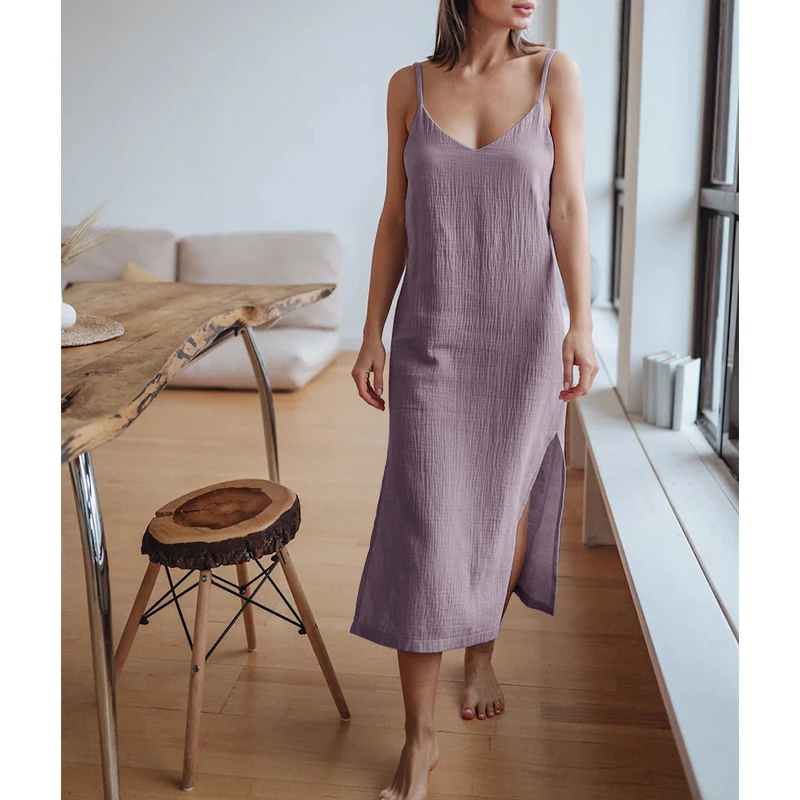 Linen Dress Wrap - Gaun Wanita Kasa 100% Katun Muslin