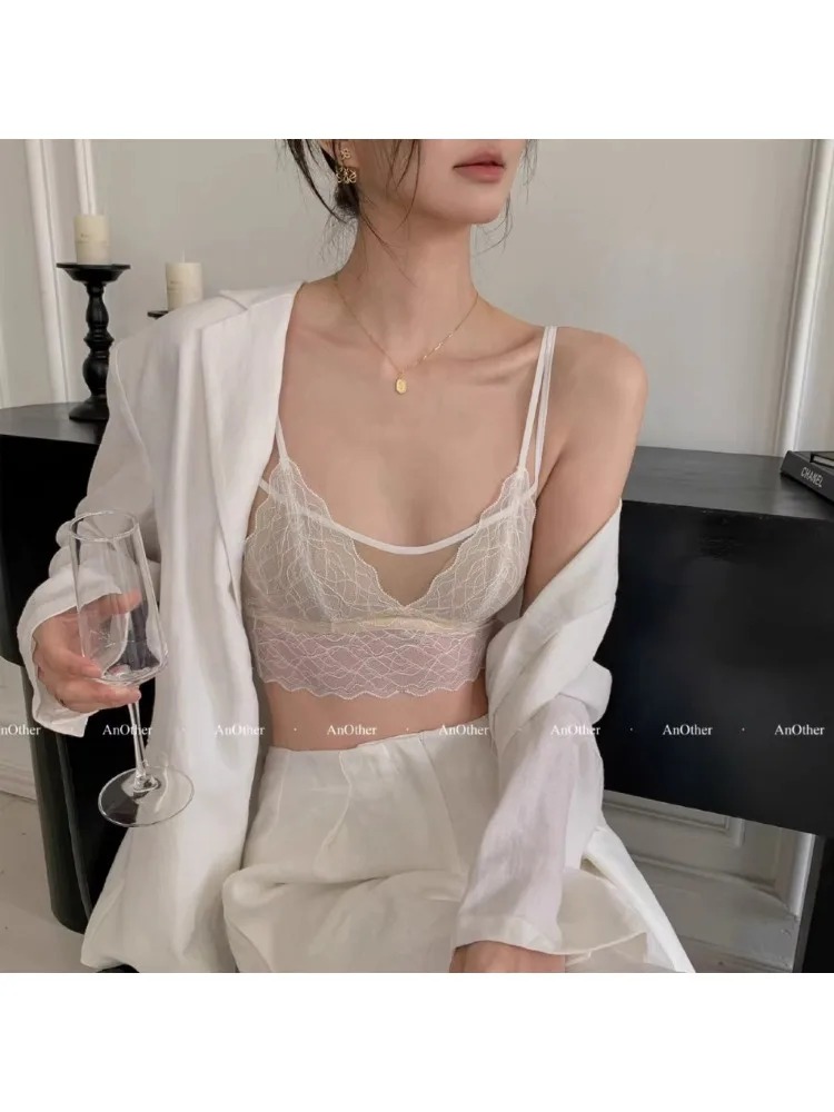 Bralette Triangle Set - Bralette berenda seksi tanpa kawat bawah
