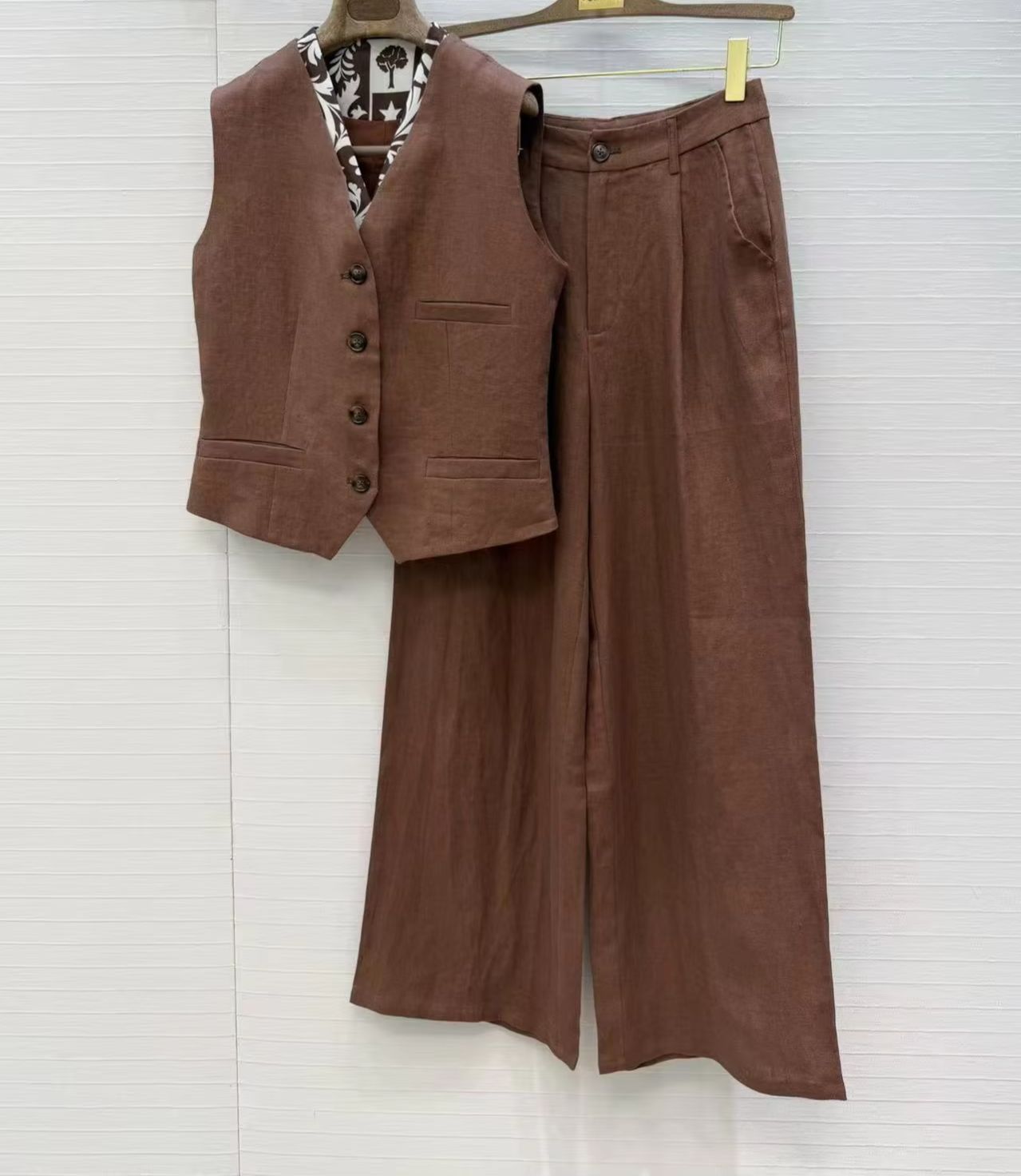 Linen Pant Wide - Setelan kasual linen pria tua ala