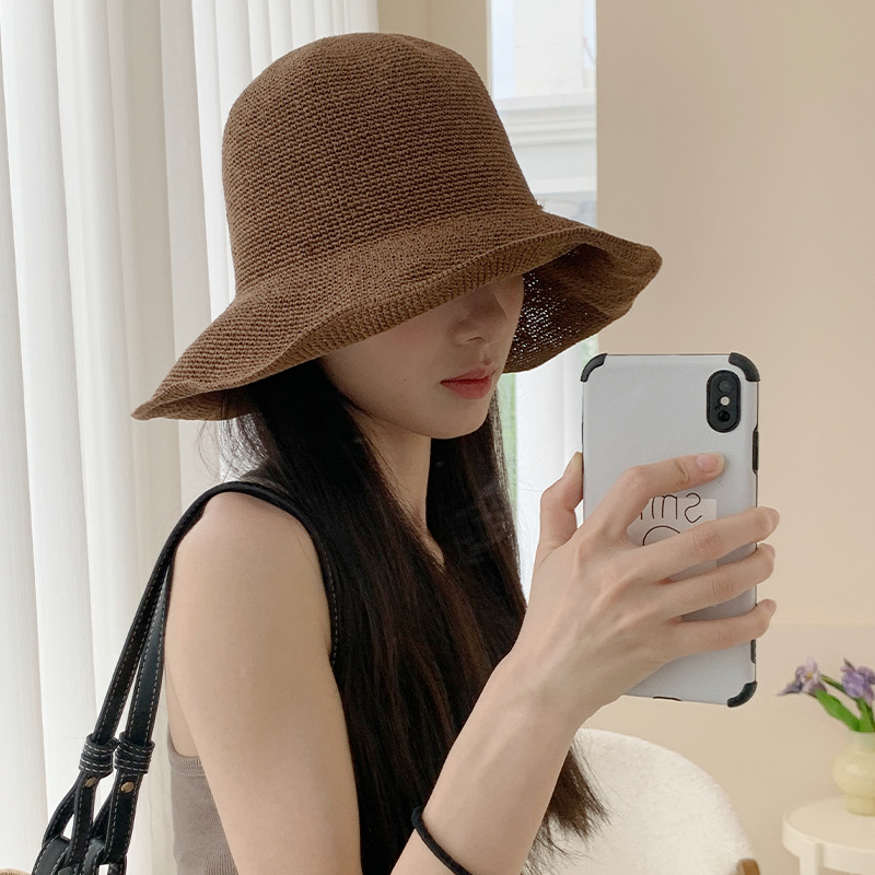 Hat Floppy Wide - Topi jerami kertas wanita model baru