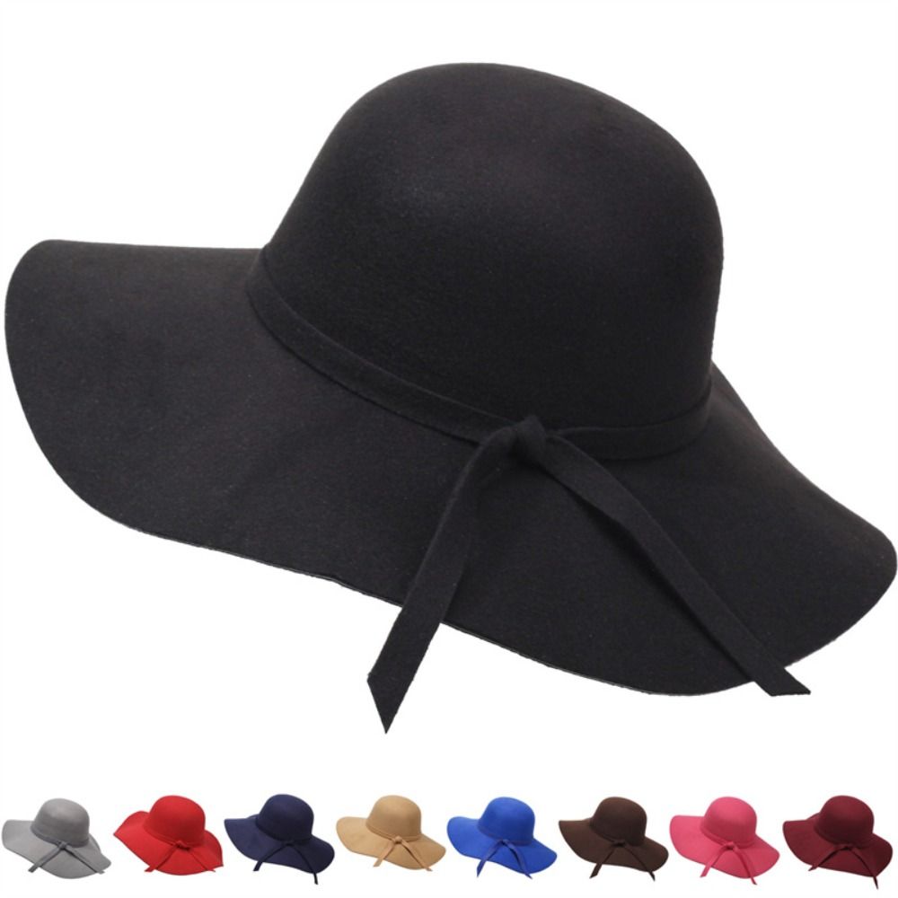 Hat Floppy Wide - Topi Bucket Gaya Vintage Desain Lipat
