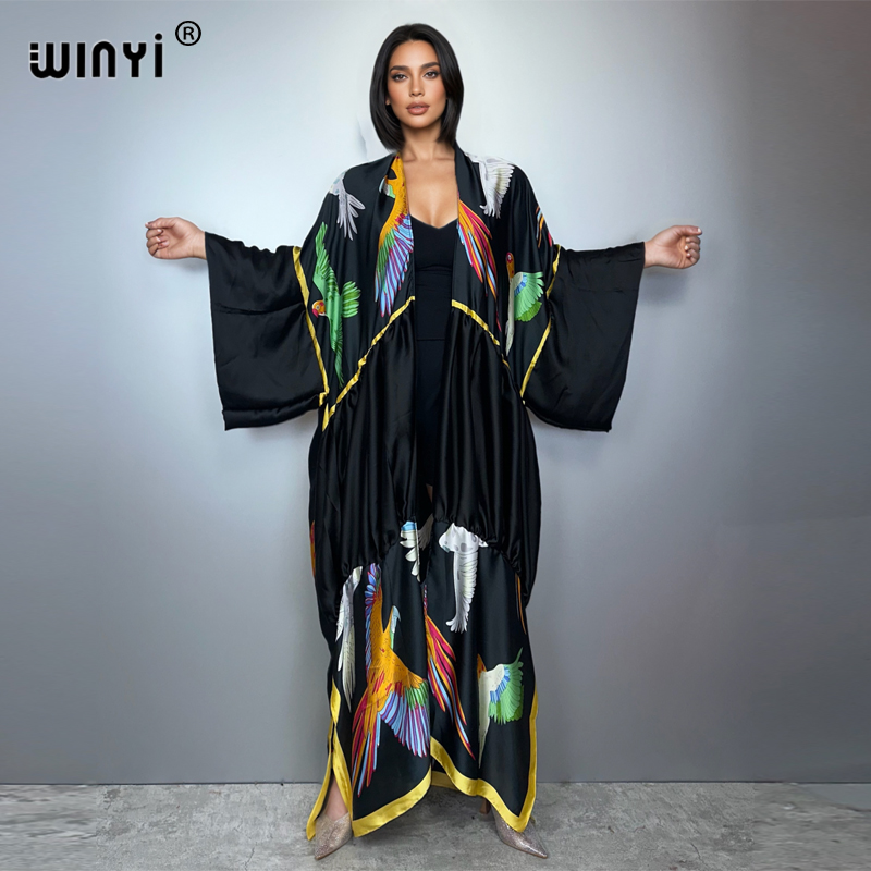 Cover Up Kaftan - Gaun pantai maxi kimono boho WINYI,