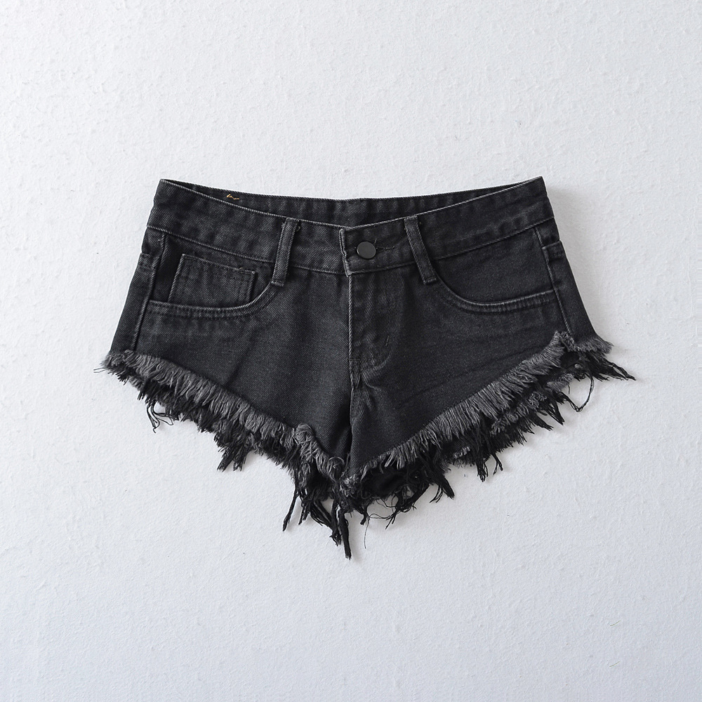 Shorts Denim Frayed - Celana Pendek Denim Seksi Gaya Y2K