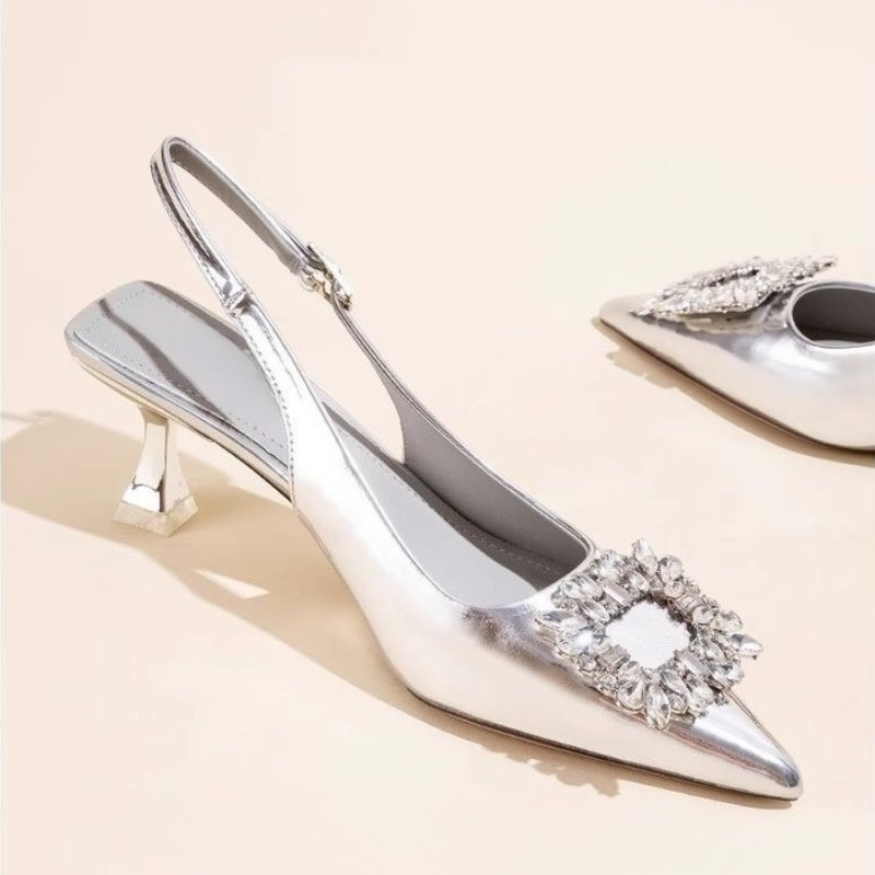 Sandal Strappy Heeled - Sandal Wanita Musim Panas Sepatu Wanita