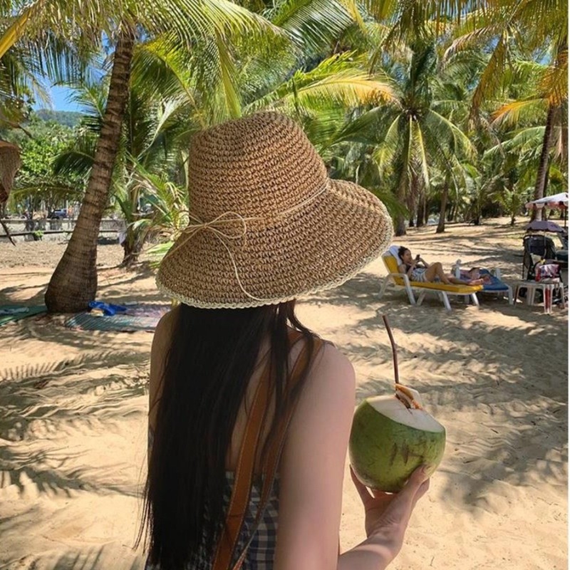 Hat Floppy Wide - 1 Buah Topi Jerami Pantai Musim