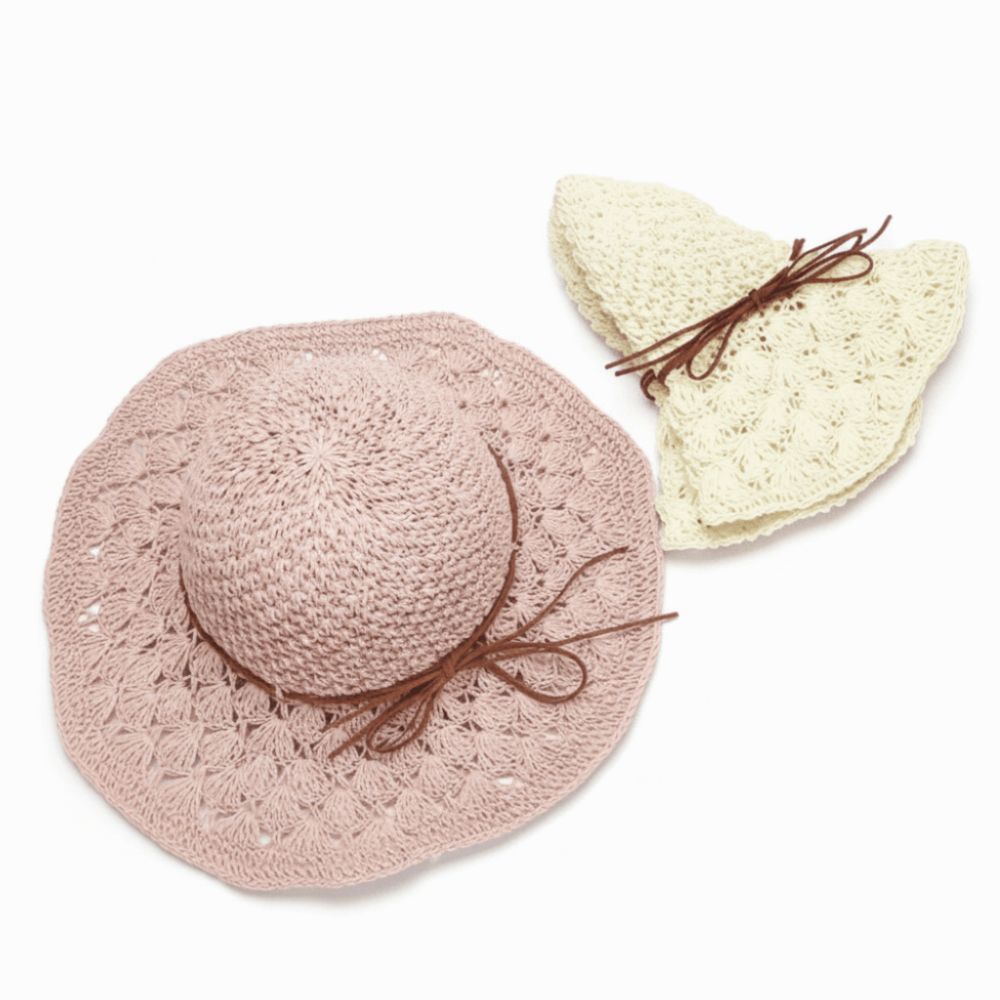 Topi Jerami Rajutan Tangan Ber - Hat Floppy Wide ulasan dan harga