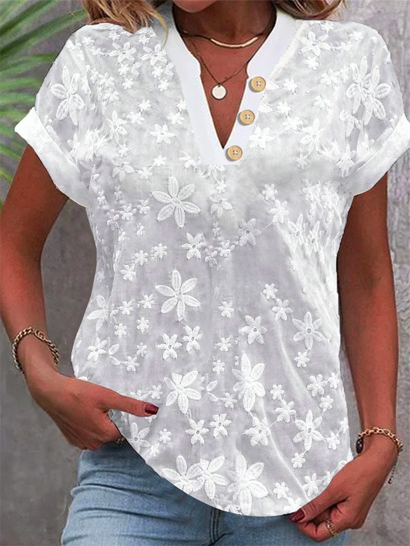 Blus bordir bunga wanita, Atas - Romper Floral Print ulasan dan harga