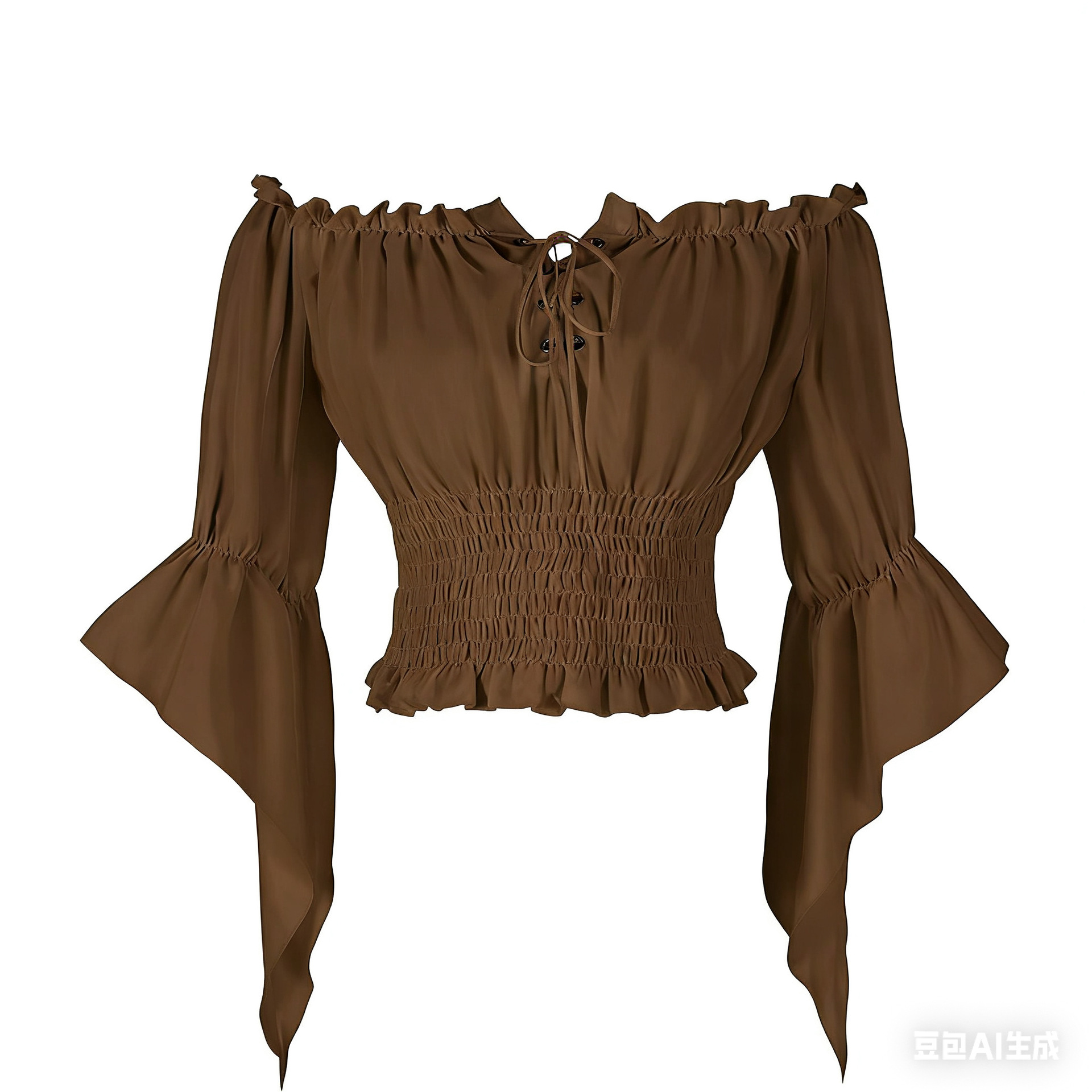 Pakaian Aristokrat Abad Perten - Blouse Off Shoulder ulasan dan harga