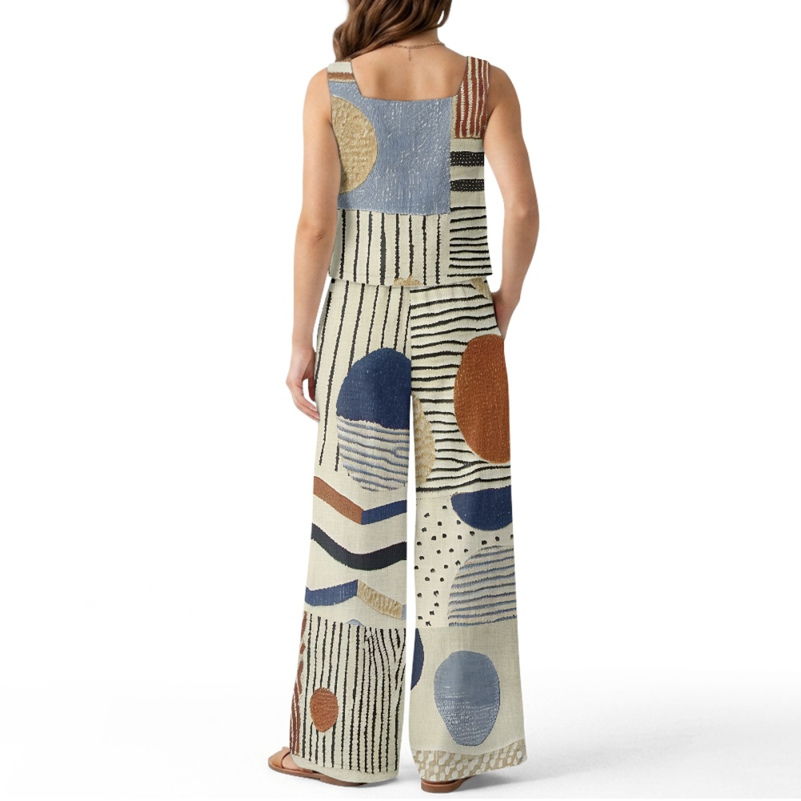 INSTANTARTS Set Rompi Linen Wa - Linen Pant Wide ulasan dan harga