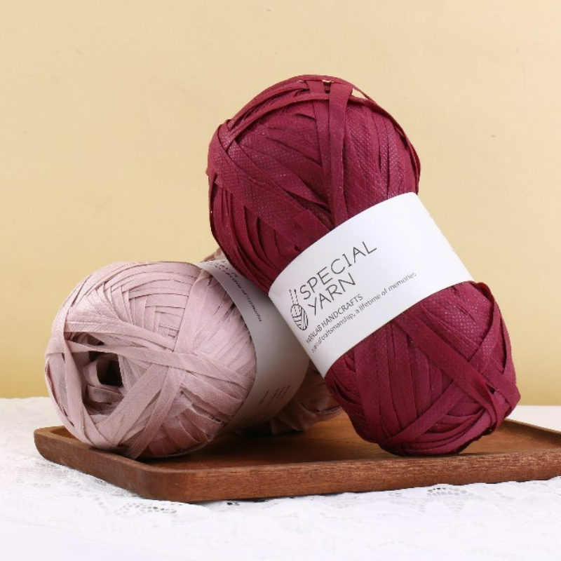 100g/pcs Benang Rafia Pipih un - Crochet Bag Raffia ulasan dan harga