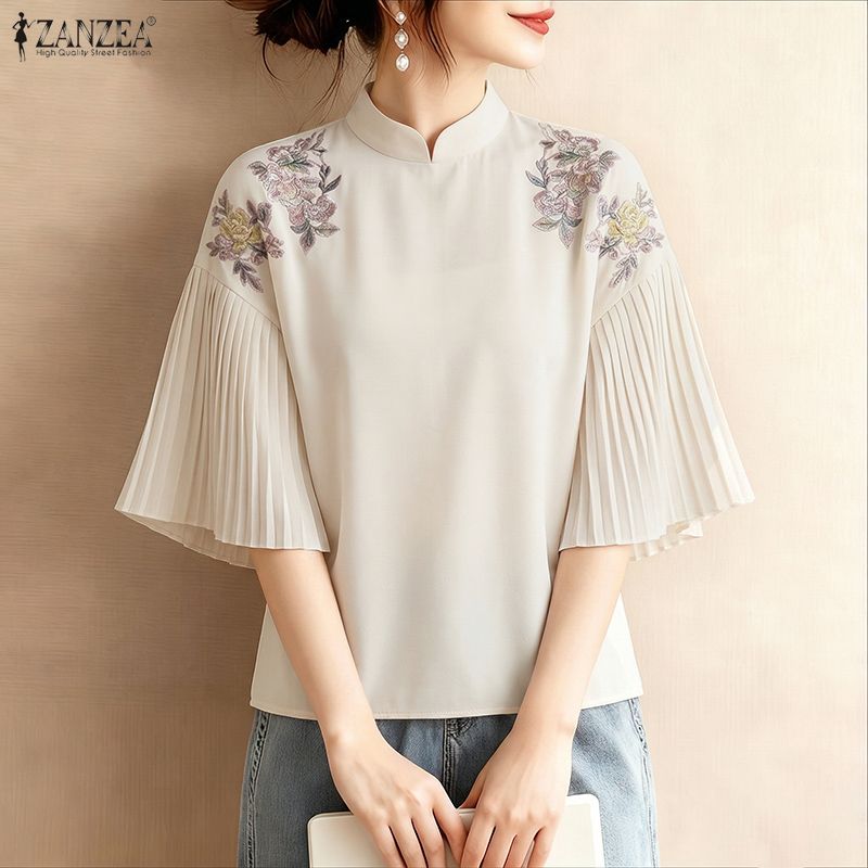 ZANZEA Blus Motif Bunga Musim  - Romper Floral Print ulasan dan harga