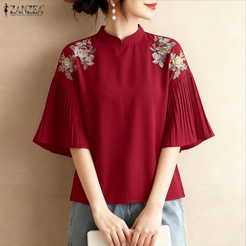 ZANZEA Blus Motif Bunga Musim  - Romper Floral Print ulasan dan harga
