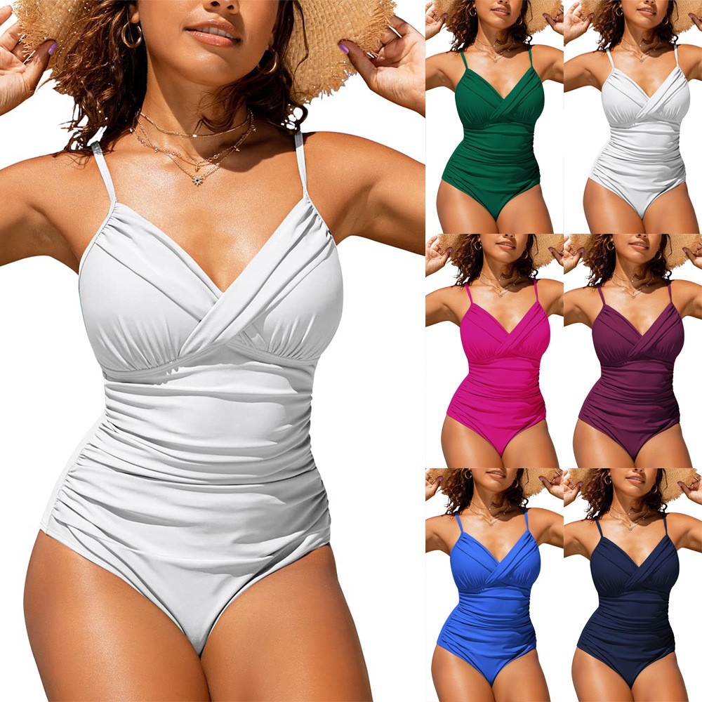 Baju Renang Wanita Bikini Tank - Swimsuit Bikini Ruched ulasan dan harga