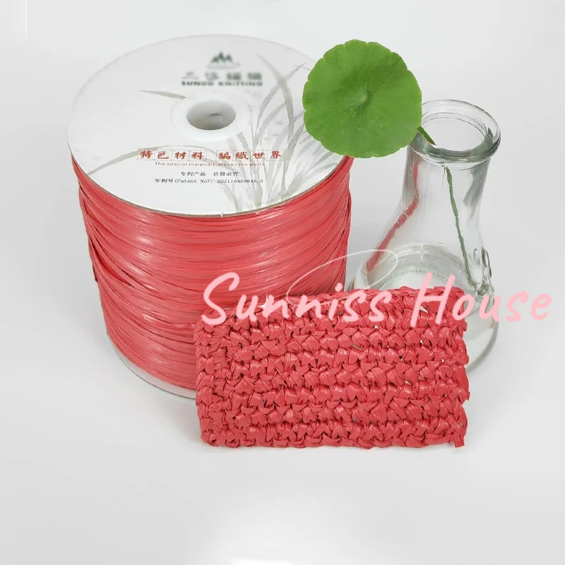 Benang rafia Matte 600M, benan - Crochet Bag Raffia ulasan dan harga