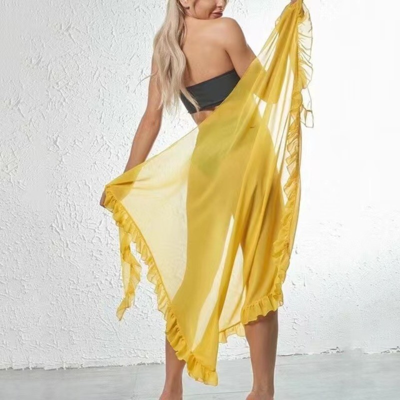 Sarung Ruffle 5 warna untuk wa - Cover Up Kaftan ulasan dan harga