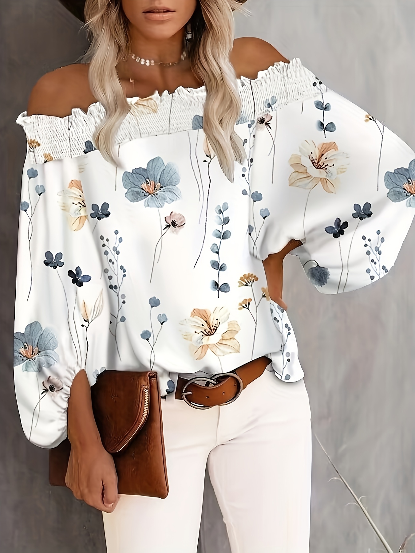 Blus Lengan Panjang Wanita Uku - Blouse Off Shoulder ulasan dan harga