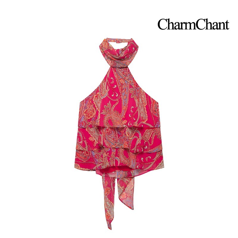 CHARMCHANT Set 2 Potong Atasan - Romper Floral Print ulasan dan harga