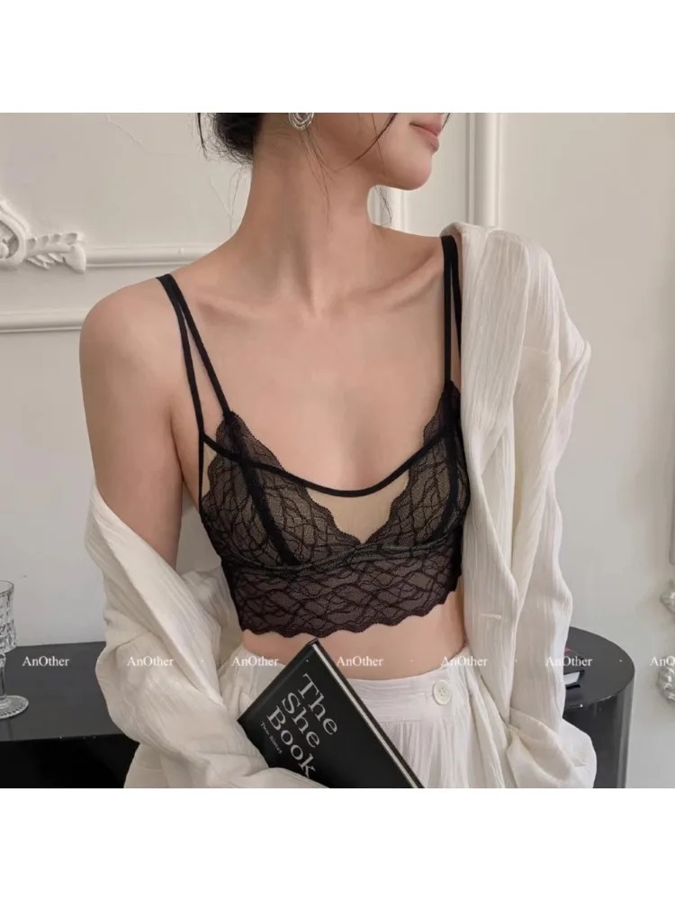 Bralette berenda seksi tanpa k - Bralette Triangle Set ulasan dan harga