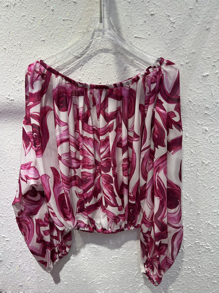 Blus Sutra Bahu Terbuka Wanita - Blouse Off Shoulder ulasan dan harga