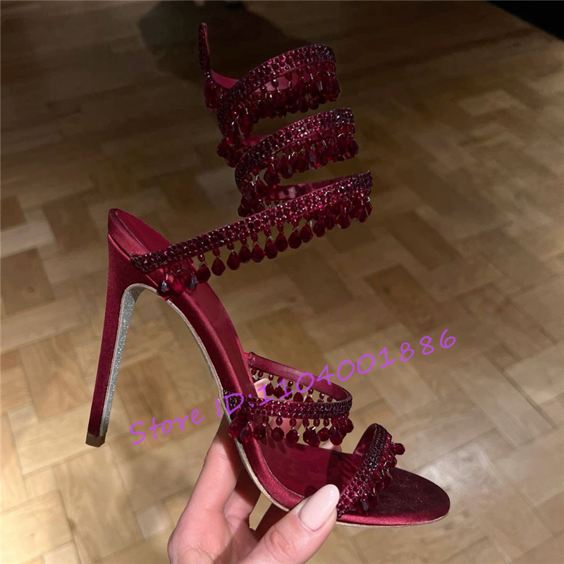 Sandal bertali pergelangan kak - Sandal Strappy Heeled ulasan dan harga