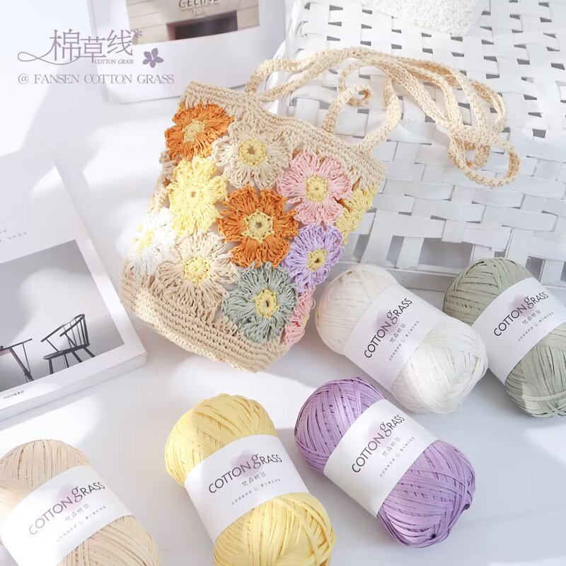 Benang Rajut Gaya Rafia dari K - Crochet Bag Raffia ulasan dan harga