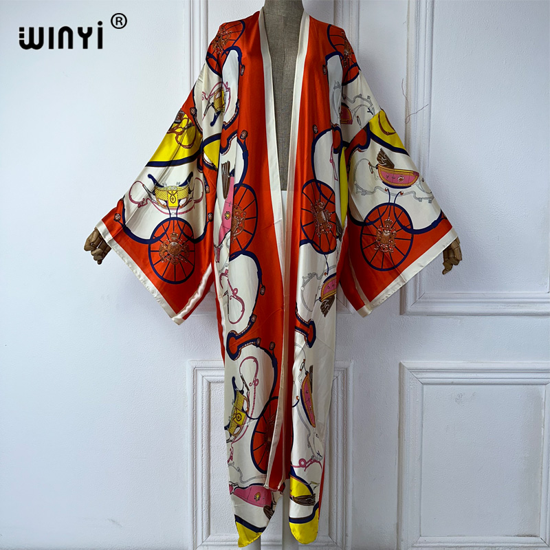 WINYI Boho Cetak Kimono Kardig - Cover Up Kaftan ulasan dan harga