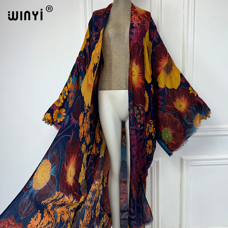 WINYI Gaun Kimono Maxi Musim P - Cover Up Kaftan ulasan dan harga