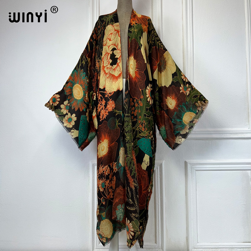 WINYI Gaun Kimono Maxi Musim P - Cover Up Kaftan ulasan dan harga