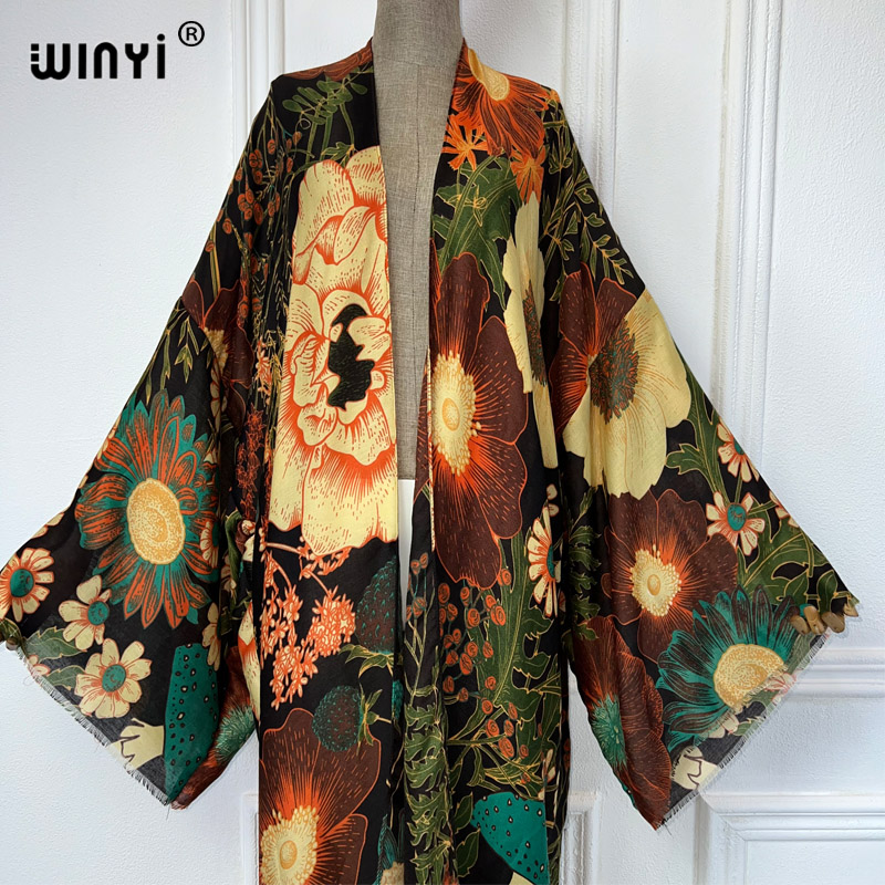 WINYI Gaun Kimono Maxi Musim P - Cover Up Kaftan ulasan dan harga
