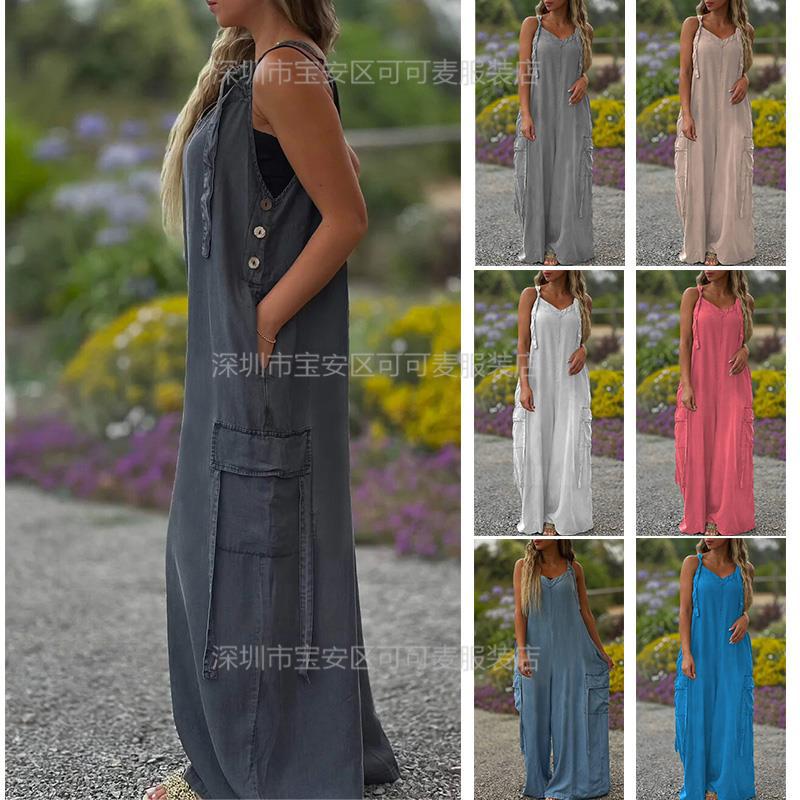 Jumpsuit Musim Panas Longgar K - Jumpsuit Linen Relaxed ulasan dan harga