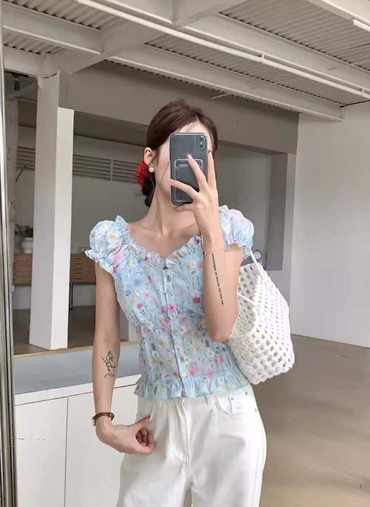 Kimono Pendek Jubah Jaring Tip - Kimono Sheer Floral ulasan dan harga