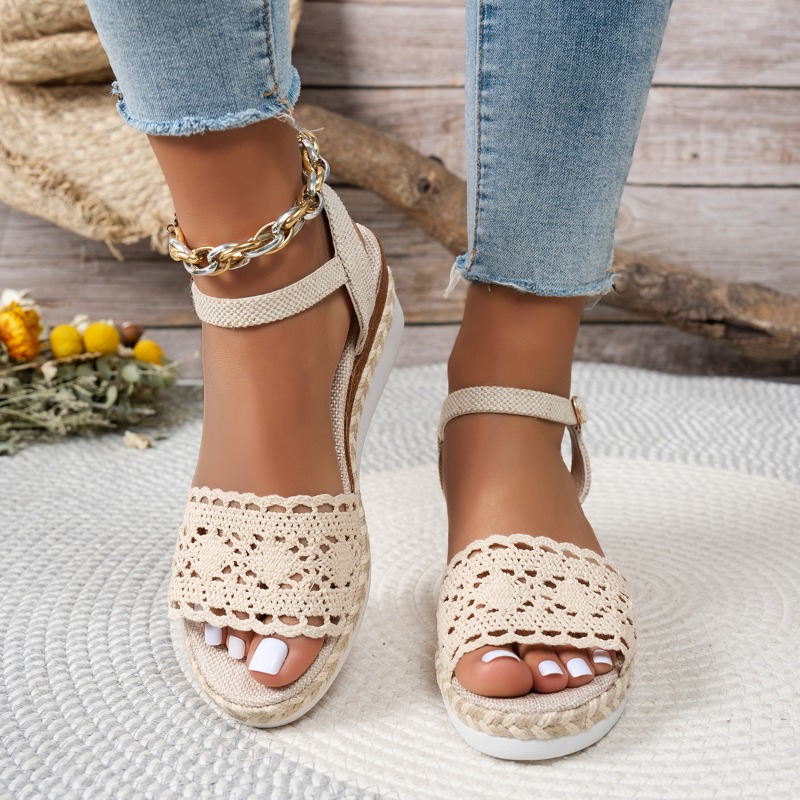 Sandal Wedges Renda Wanita Sep - Wedge Espadrille Women ulasan dan harga