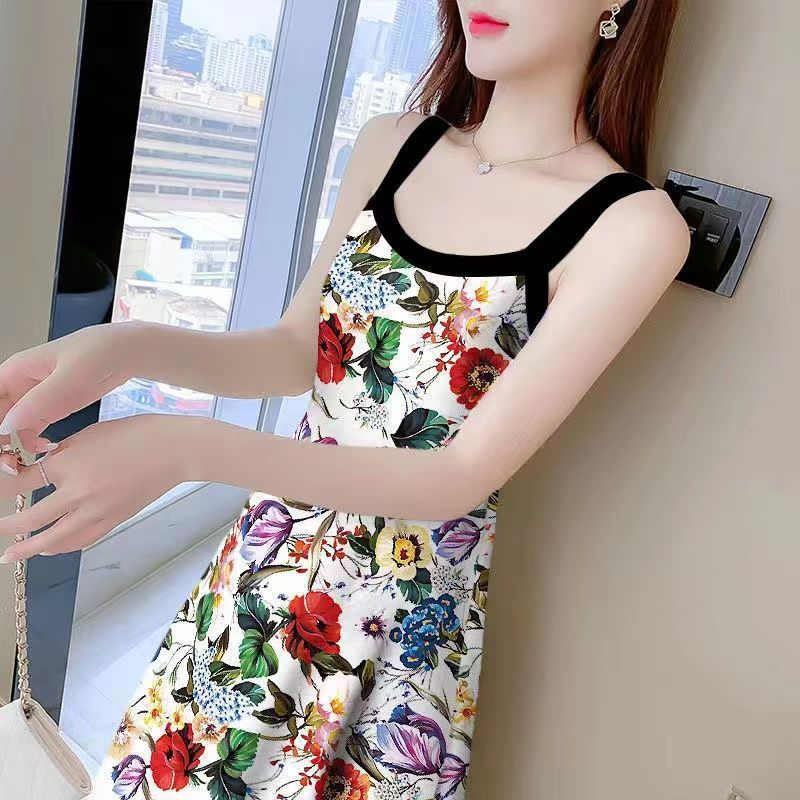 Gaun Midi pantai tanpa lengan  - Midi Skirt Floral ulasan dan harga