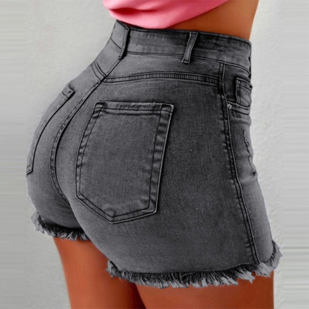 Celana Pendek Denim Wanita Ber - Shorts Denim Frayed ulasan dan harga