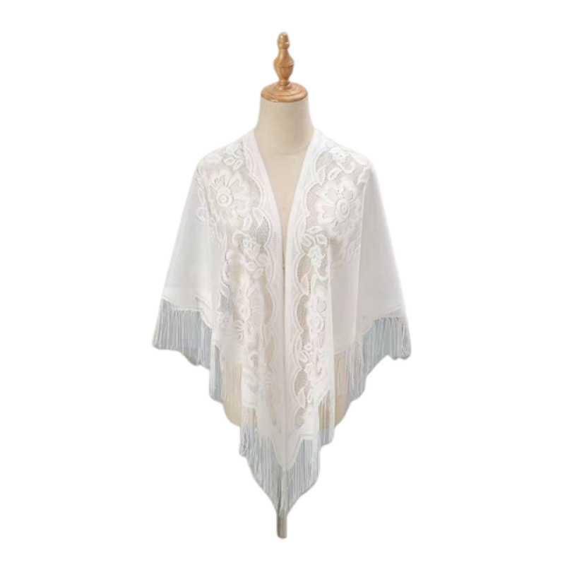 Selendang Renda Bunga Wanita,  - Kimono Sheer Floral ulasan dan harga