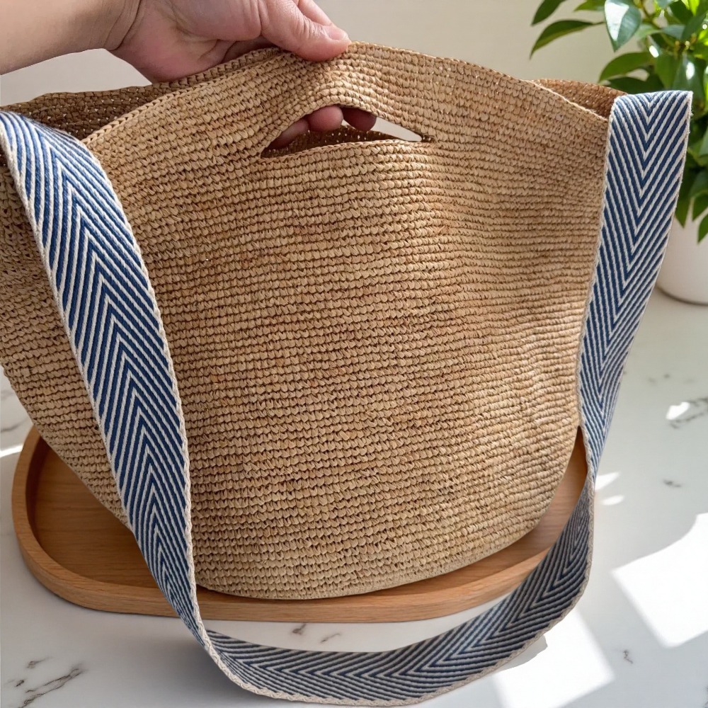 Tas Selempang Rajut Rafia Pela - Crochet Bag Raffia ulasan dan harga