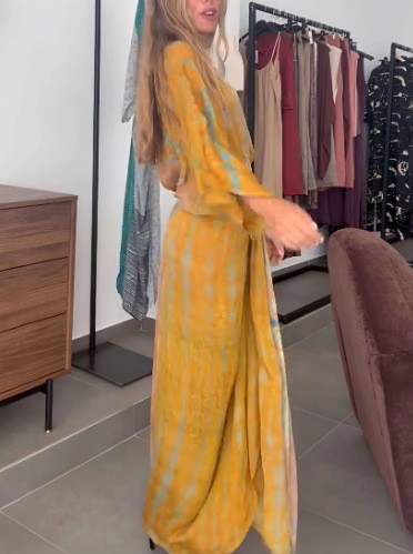 Gaun Musim Panas Wanita Linen  - Linen Dress Wrap ulasan dan harga