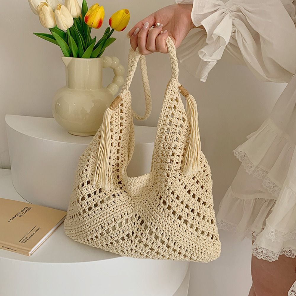 Tas Bahu Rajutan Bohemian Sede - Tote Bag Beach ulasan dan harga