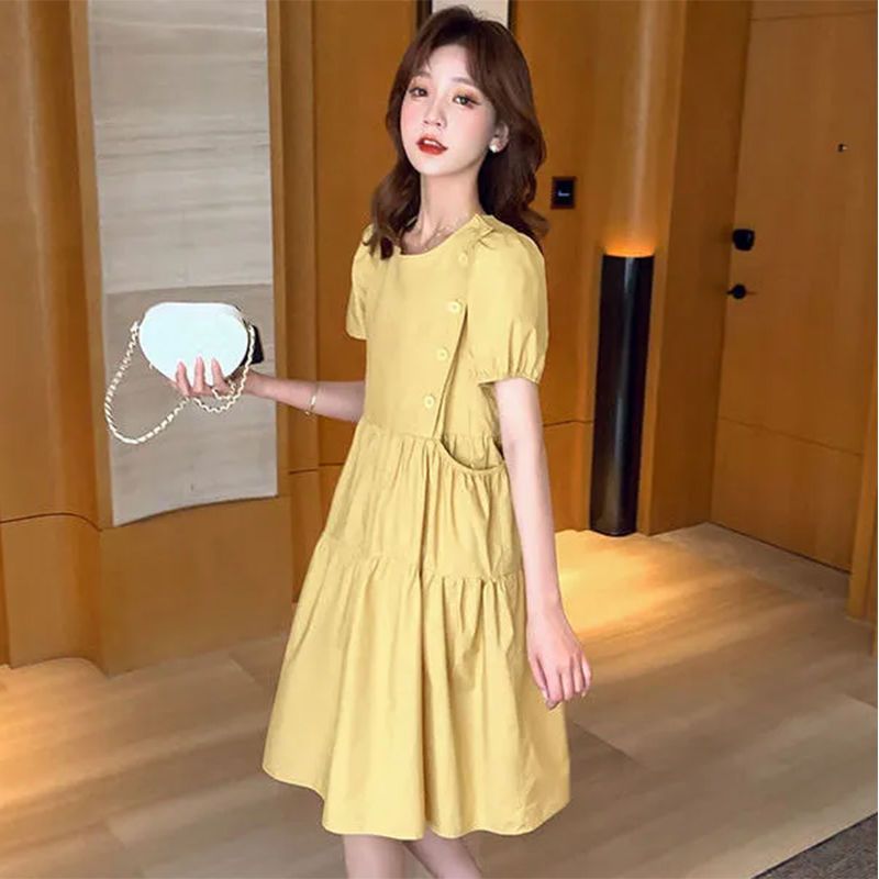 Gaun Prom Tunik Kasual Korea E - Linen Dress Wrap ulasan dan harga