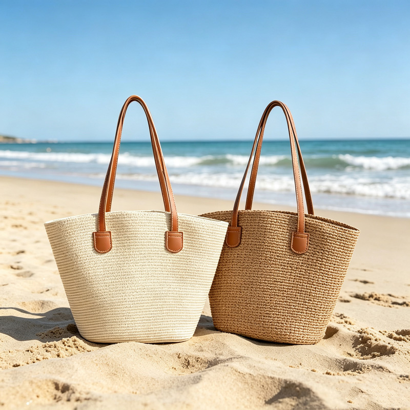 CLAREGQI Tas Jinjing Jerami Wa - Tote Bag Beach ulasan dan harga
