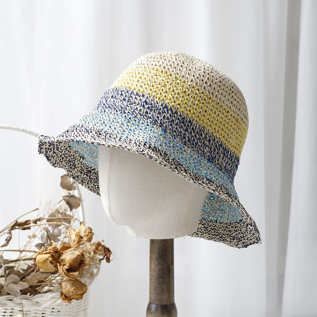 Topi Jerami Lipat Kualitas Tin - Hat Floppy Wide ulasan dan harga
