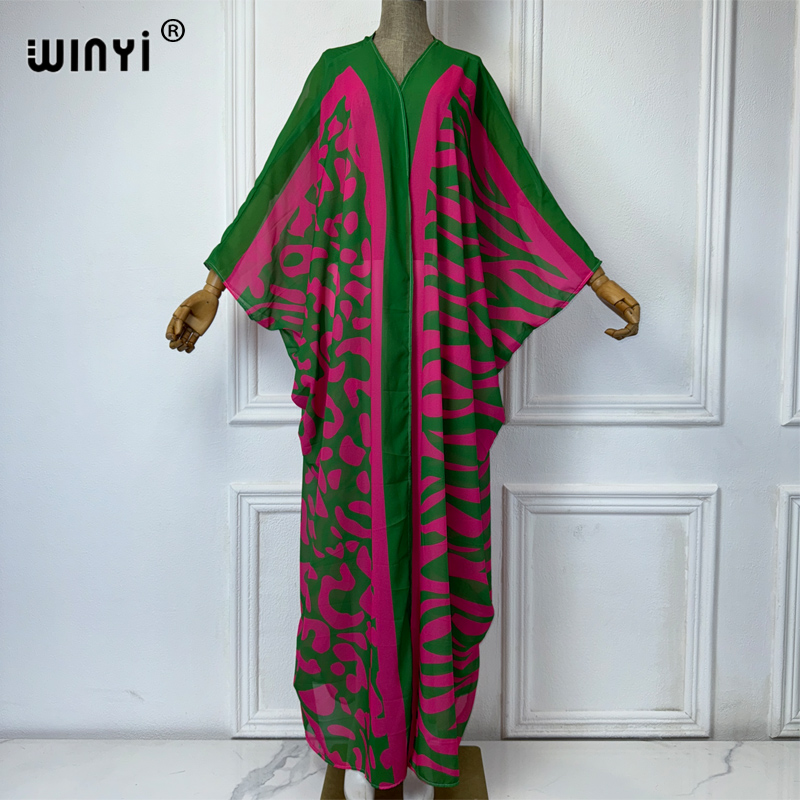 WINYI Gaun Kimono Motif Bohemi - Cover Up Kaftan ulasan dan harga
