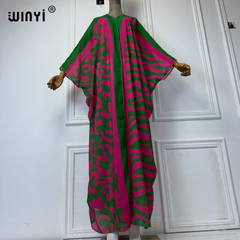 WINYI Gaun Kimono Motif Bohemi - Cover Up Kaftan ulasan dan harga