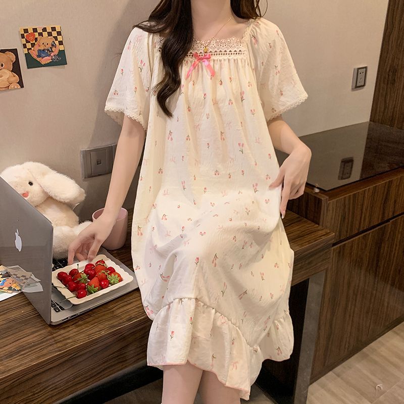 Gaun Tidur Gaya Putri Ukuran B - Romper Floral Print ulasan dan harga