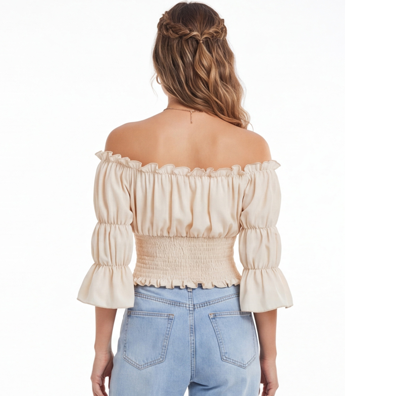 Blus Renaissance Atasan Wanita - Blouse Off Shoulder ulasan dan harga
