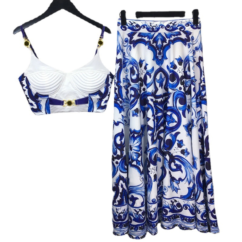 Bohemain setelan 2 potong untu - Romper Floral Print ulasan dan harga